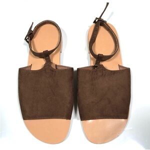 PARISIAN Sandals Pansy Band Cut Out Flat Slide Size 7